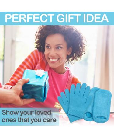 JIAHAO Moisturizing Spa Gloves and Socks for Dry Feet Thermoplastic Gel Repair to Heal Eczema Cracked Skin Calluses Cuticles Gel Lining Infused with Essential Oils Vitamins to Soften Skin - Buy Online on GoSupps.com