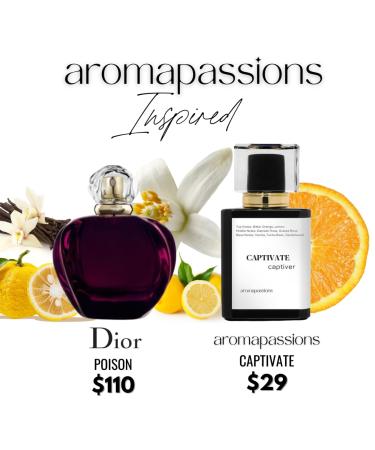 CAPTIVATE | Inspired by D. POISON | Pheromone Perfume for Women | Extrait De Parfum | Long Lasting Dupe Clone Essential Oils Fragrance | Perfume De Mujer | (50 ml / 1.7 Fl Oz) 1.7 Fl Oz (Pack of 1) - Buy Online on GoSupps.com