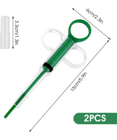 DSLSQD 2 Pieces Cat Pill Shooter Pill Popper for Cats Pet Pill Shooter Cat Pill Popper Pet Pill Dispenser for Cats Dogs Small Animals Feeding Pills Water and Milk (Green+Red) - Buy Online on GoSupps.com