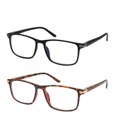 Vecien blue light filter glasses computer glasses PC Gaming Anti UV400 Women and men without strength reflective black / brown tortoise