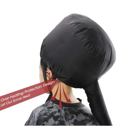 Segbeauty Adjustable Hair Dryer Hood - Deep Conditioning Treatment Cap with Y-Type Side Belt - Black - Buy Online on GoSupps.com