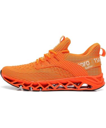 SKDOIUL Men's Orange Mesh Breathable Sport Running Shoes - Size 11 A069 | Fashion Sneakers for Trail Running - Buy Online on GoSupps.com