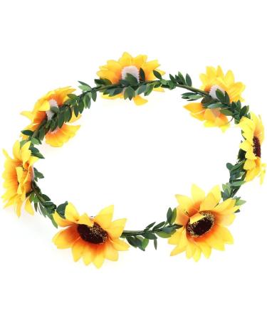 Frcolor Sunflower Headband Floral Flower Crown Hair Band Hair Wreath Headpiece (Garland) - Buy Online on GoSupps.com