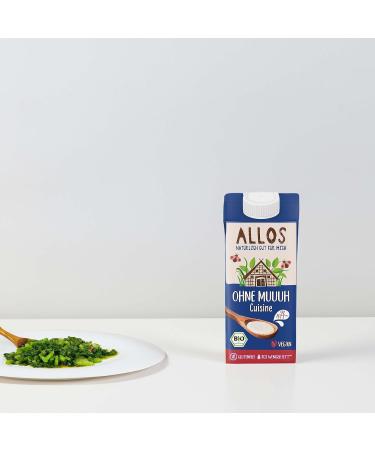 Allos Bio Without Moo Plant-Based Cream | Vegan Lactose-Free Cooking Cream | 200 ml (15 Pieces) - International Shipping - Buy Online on GoSupps.com
