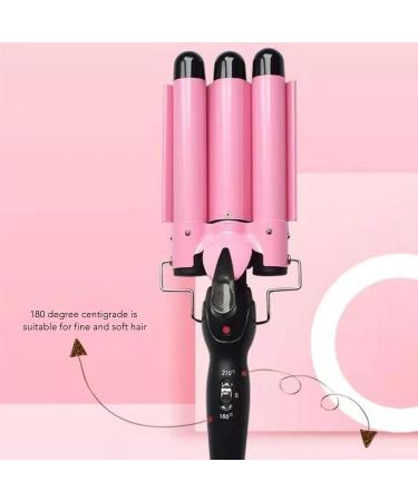 3 Barrel Curling Iron - Fast Heating Ceramic Hair Crimper & Waver Portable Adjustable Temperature Hair Curling Tool for Perfect Waves - Buy Online on GoSupps.com