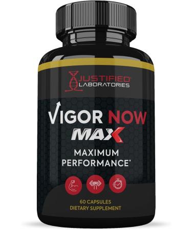 Justified Laboratories Vigor Now Max 1600MG Men's Health Formula 60 Capsules - Buy Online on GoSupps.com