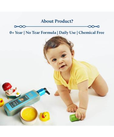 Blue Nectar Baby Shampoo for Kids | Natural Ghee & No Tear Formula | Mild Shampoo for Newborns (0+) | 14 Herbal Ingredients | Gentle Care for Sensitive Skin - Buy Online on GoSupps.com