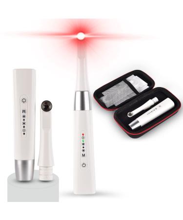 Dual Wavelengths Red Light Therapy for Lip Herpes and Oral Sore Portable Reusable Canker Sore Treatment Device for Reduce Pain and Rejuvenate Skin White_04