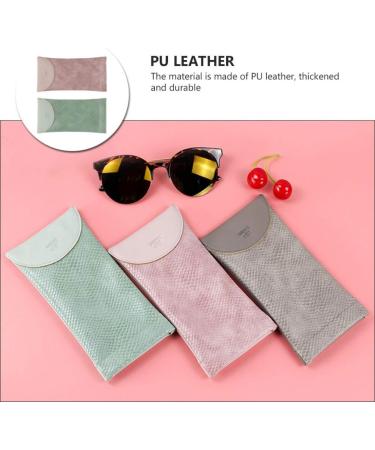 EXCEART 2pcs PU Leather Sunglasses Case & Pouch - Stylish Sunglasses Holder Bag for Home Outdoor & Travel - Buy Online on GoSupps.com