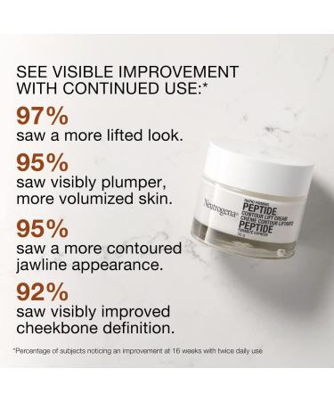 Neutrogena Rapid Firming Peptide Contour Lift Cream - Anti Aging Facial Contour Cream for Firmer looking Skin - 50 grams - Buy Online on GoSupps.com