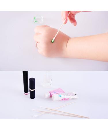 Hicarer Cotton Swabs with Wooden Handle - 500 Pieces | Eco-Friendly Cotton Tips for All Uses - Buy Online on GoSupps.com