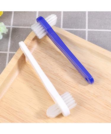 Beaupretty 4 Pcs Portable Denture Cleaner Toothbrushes - Double Head Toothbrush for Effective Denture Care | Travel-Friendly Finger Brush - Buy Online on GoSupps.com