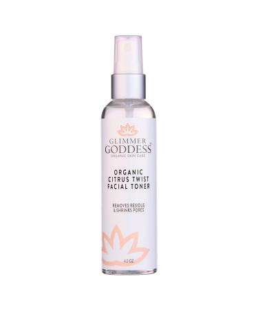 Organic Citrus Facial Toner with Rose Water Witch Hazel & Aloe Vera - Natural Astringent Closes Pores and Preps Skin