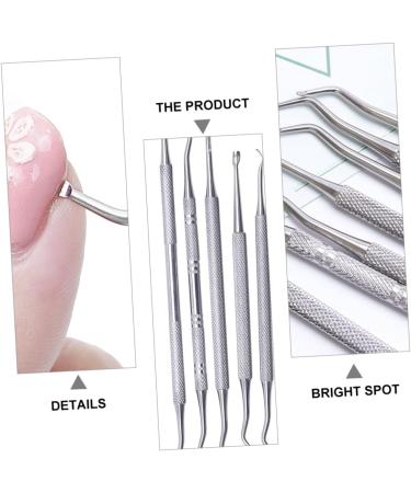 Beavorty 1 Set Manicure tools reverse curved fine tip cuticle tool metal nail pusher cuticle spoon cuticle stick pusher manicure nail trimmer dead skin remover Stainless steel Shaper major - Buy Online on GoSupps.com