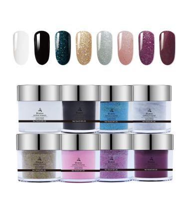 Dip Powder Nail Set, SEISSO 8 Colors Glitter Pastel Acrylic Dipping Powder Starter Kit, Refill Set for French Nail Art Manicure Salon DIY at Home, Gifts for Women No Nail Lamp Needed - Buy Online on GoSupps.com