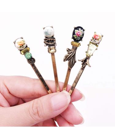 Vintage Elegant Hairpins Set - 7PCS Metal Bobby Pins for Women and Girls | Retro Hair Clips Accessories - Buy Online on GoSupps.com