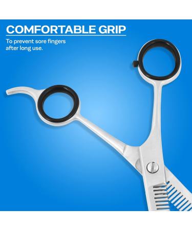 SS INSTRUMENTX 6.5 Inch Double Sided Thinning Scissors for Dogs - Professional Stainless Steel Shears for Pet Grooming - Buy Online on GoSupps.com
