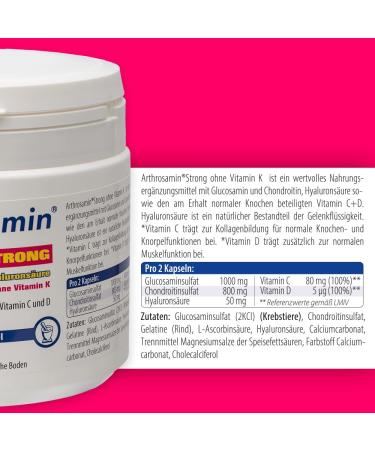 ARTHROSAMIN Strong Capsules - 270 Count | Vitamin K-Free Joint Support | International Shipping - Buy Online on GoSupps.com