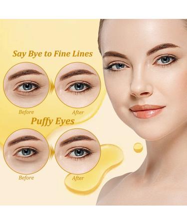 OUOYYO 24K Golden Eye Mask (60 PCS) - Collagen Eye Patches for Dark Circles, Wrinkles, & Puffy Eyes - Face Care Beauty - Buy Online on GoSupps.com