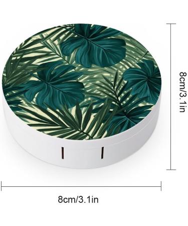Portable Tropical Palm Leaf Contact Lens Case - Travel Storage Box for Lenses - Buy Online on GoSupps.com