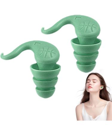 Ear Plugs for Noise Reduction | Horn-Shaped Waterproof Silicone Earplugs - Ergonomic Multifunctional Ear Plugs Portable Ear Plugs for Men & Women Green - Buy Online on GoSupps.com