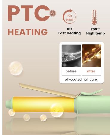 Mini Curling Iron 1 - Dual Voltage Travel Size for Short & Medium Hair | Adjustable Heat Fast Heating Includes Storage Bag & Gloves - Buy Online on GoSupps.com