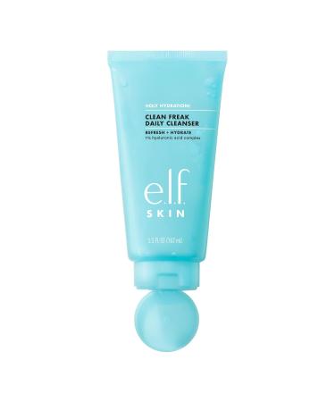 e.l.f. SKIN Holy Hydration! Clean Freak Daily Cleanser Gentle Hydrating Gel Face Cleanser Made With Hyaluronic Acid Vegan & Cruelty-Free 5.5 fl oz 5.5 Ounce (Pack of 1) - Buy Online on GoSupps.com