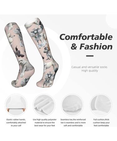 Poodle Shower Compression Socks for Men & Women - 15-20 mmHg Circulation Support for Running & Cycling - Buy Online on GoSupps.com