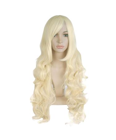 MapofBeauty 32" Long Hair Spiral Curly Cosplay Costume Wig (Light Blonde) - Buy Online on GoSupps.com