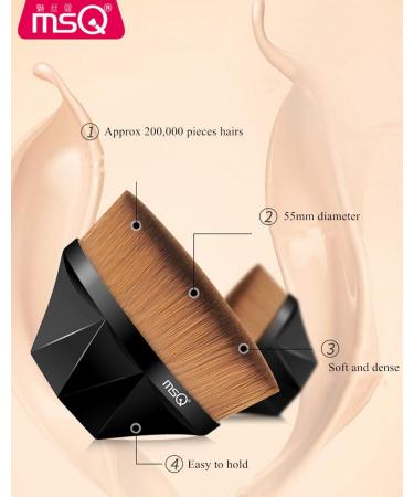 MSQ Kabuki Foundation Brush for Makeup Liquid Cream Powder Cosmetics Not Waste Foundation Flawless Look - Buy Online on GoSupps.com