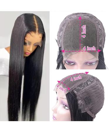 Lace Front Human Hair Wig - Straight Brazilian Virgin Hair, 150% Density, Pre-Plucked with Baby Hair - Natural Color, 30inch - Buy Online on GoSupps.com