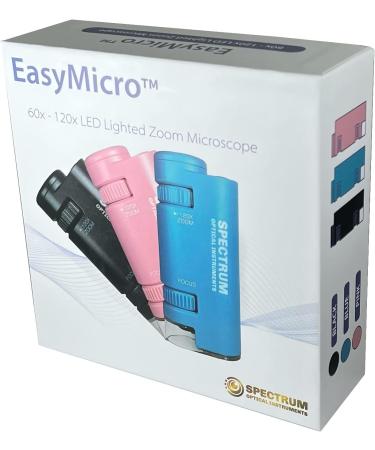 EasyMicro 60x-120x LED Lighted Zoom Microscope (Blue) - Explore the Microscopic World - Buy Online on GoSupps.com
