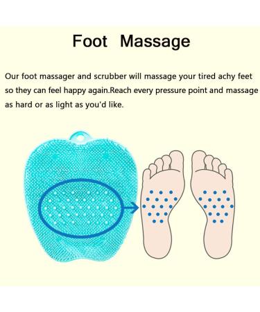 Shower Foot Scrubber Massager Mat - Kethvoz Feet Massage Cleaner Pad with Suction Cups and Soft Bristle Brush for Exfoliating Dead Skin - Buy Online on GoSupps.com