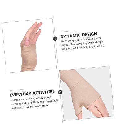 Pressure Wrist Thumb Brace Gloves - Carpal Tunnel Support | 1 Pair Khaki - Buy Online on GoSupps.com
