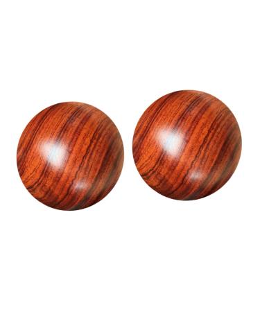 Frcolor 2st solid wood massage ball deep tissue plantar fasciitis massage balls Handbal foot massager massage ball fitness ball fitness ball acupuncture point messages ball feet massage globe 5x5.00cm brown