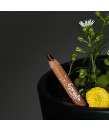 Sustainable Sprout Waterproof Eyeliner - Vegan Formula, Plantable Pencil with Wildflower Seeds - Eco-Friendly Brown Eyeliner - Buy Online on GoSupps.com