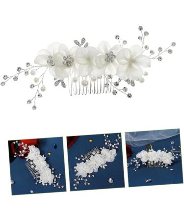 Ipetboom Flower Side Hair Comb Bridal Rhinestone Wedding Hair Accessories for Brides Hair Combs for Women Accessories Tiara for Girls Bridal Headpiece Miss Manual Rhinestones The Flowers - Buy Online on GoSupps.com