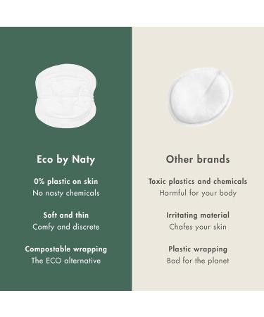 ECO by Naty Nursing Pads - Plant-Based Nipple Pads for Breastfeeding Pregnancy & Postpartum (30 Pads) - Eco-Friendly & Safe for Moms - Buy Online on GoSupps.com