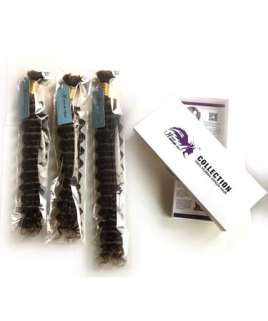 Brazilian Deep Curly Wave Bulk Human Hair for Braiding 3 Bundles 150g 16 Inch Natural Black 1B - Buy Online on GoSupps.com