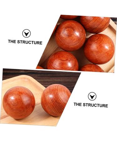 Beavorty 4-Piece Mahogany Massage Ball Set - Acupuncture Finger & Plantar Fasciitis Relief | Handmade in China - Buy Online on GoSupps.com