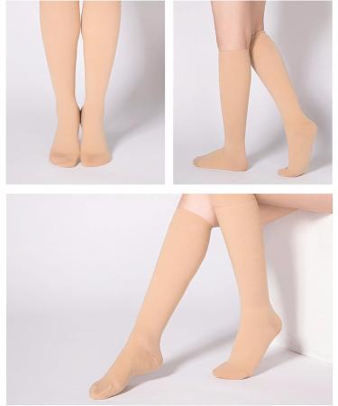 WSYKC Compression Stockings - 23-32 mmHg for Swelling Relief & Pain Relief | Skin Color | Ideal for Athletes Teachers & Doctors - Buy Online on GoSupps.com