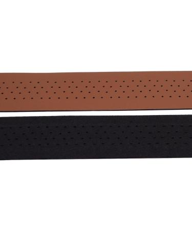 KINGOU Luxury PU Leather Handlebar Tape for Fixed Gear & Road Bikes | Natural Brown Bar Wrap with Reflective Plug - Buy Online on GoSupps.com
