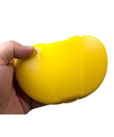 8-Compartment Travel Pill Box - Vitamin Medication & Supplement Organizer - Holds 150 Pills (Yellow) | International Shipping Available - Buy Online on GoSupps.com