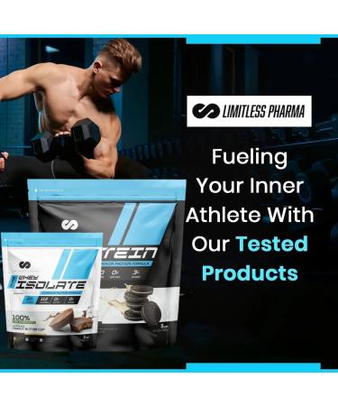 Limitless Pharma Pure Whey Isolate | High Protein Whey Isolate Protein Powder | 27g Protein 6g BCAAs Sugar Free Gluten Free Low Carb Low Lactose | 30 Servings 2LB (Cookies N' Cream) Cookies & Cream 2LB - Buy Online on GoSupps.com