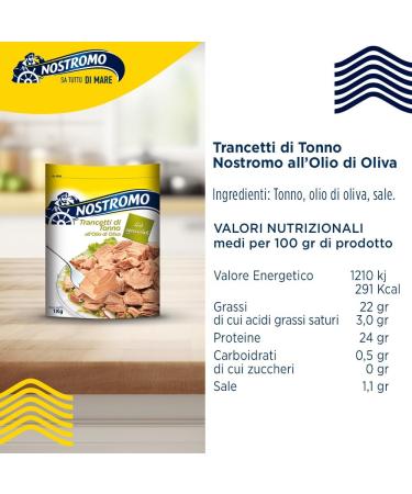 NOSTROMO Slices Tuna In Olive Oil Envelope Kg.1 Seasoning - Made In Italy - Buy Online on GoSupps.com