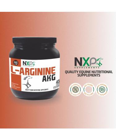 NXP Supplements L-Arginine AKG - Boosts Performance Muscle Energy & Recovery Nitric Oxide Booster Vasodilation Nutrient Flow Support Supplement for Horses - 1 lb / 45 Servings - Buy Online on GoSupps.com