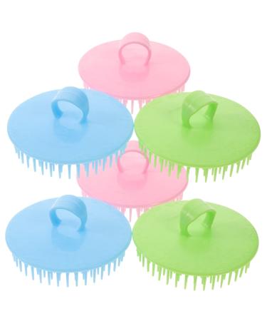 Combined 6 pieces Shampoo brush massage brush head massager for hair scalp peeling scalp brush shower hair peeling hair wash brush hair care hair bush hair