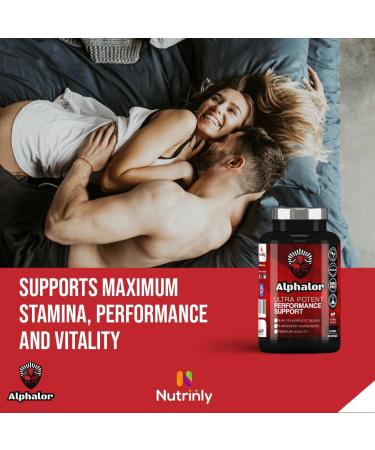 Nutrinly Alphalor Performance Support | High Strength Tribulus Terrestris & Ashwagandha Formula | Made in The U.K - Buy Online on GoSupps.com