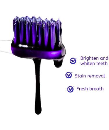 Whitening Purple Toothpaste - Stain Remover & Tooth Color Corrector | Safe Daily Use | 30ml - Buy Online on GoSupps.com