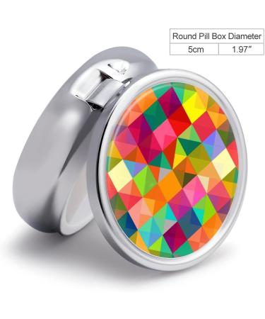 Portable 3-Compartment Pill Box | Travel Pill Organizer for Handbag & Pocket | Colorful Square Design - Buy Online on GoSupps.com